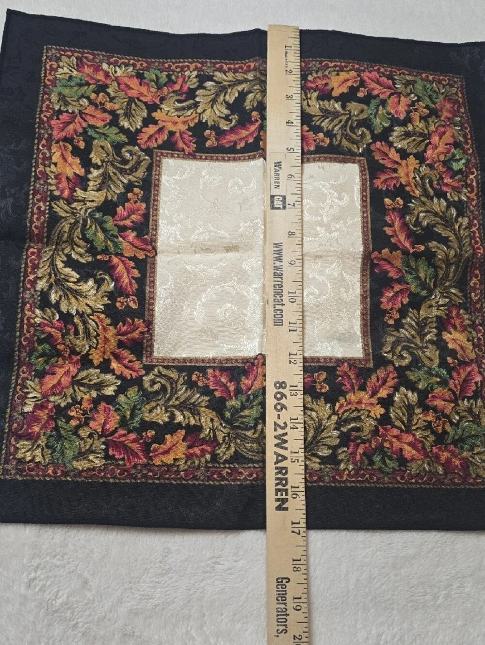 Black & Cream Floral Jacquard Table Linens Set Of 8
